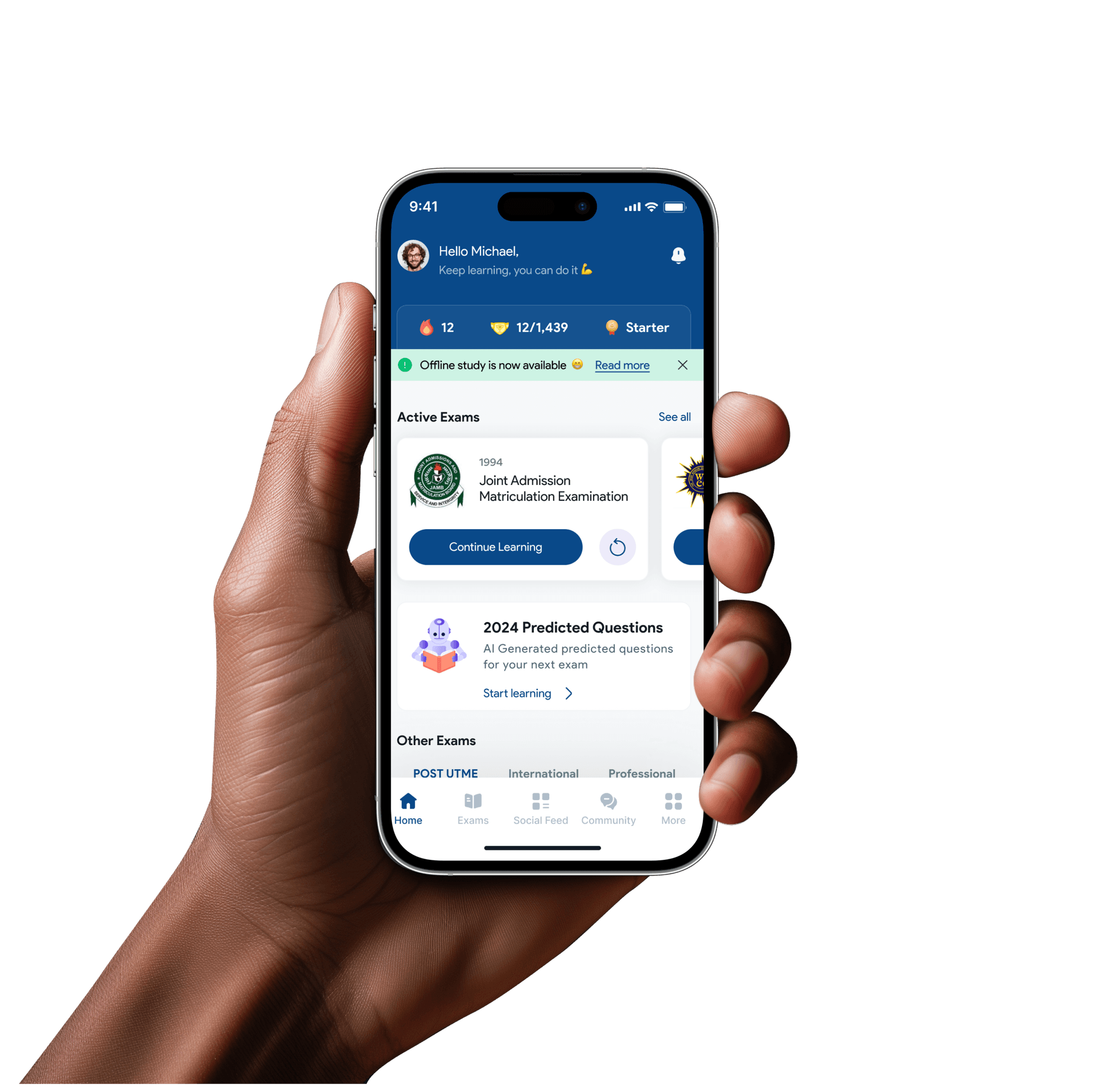 Happy child learning